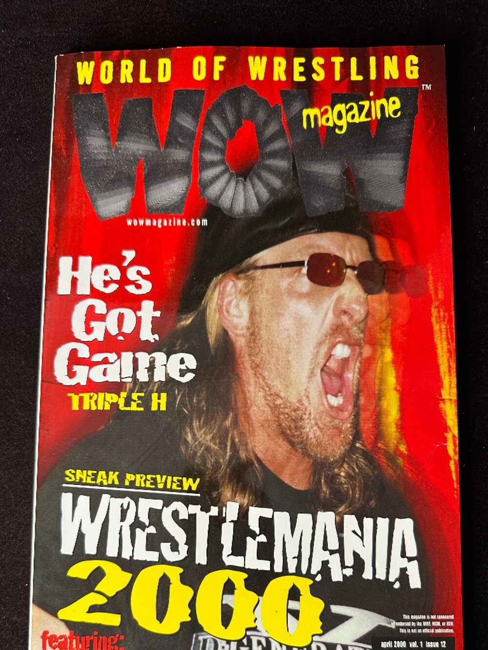 WOW World of Wrestling Magazine April 2000 Triple H WrestleMania 2000 Issue 12